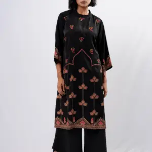 Home women's black kurti
